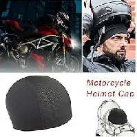 Bilde av 1 stk løpesports lue sykkelcaps hodeskalle cap fuktighetstransporterende kjølehjelm innerfor beanie dome cap