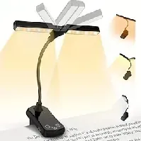 Bilde av 1 stk oppladbart leselys, justerbart led-lys, liten clip-on-lampe for skrivebordslesing, perfekt nattlesegave