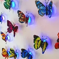 Bilde av 10 stk 3d nattlys fargeskiftende søt sommerfugl led nattlys, egnet for soverom, bad, toalett, trapper, kjøkken, gang, kompakt nattlys, varm hvit