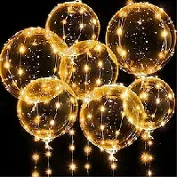 Bilde av 10 stk led ballong lysende fest 16 fargerike ballonger bryllup forsyninger hybel fest dekorasjon gjennomsiktig boble dekorasjon bursdag bryllup led ballonger l
