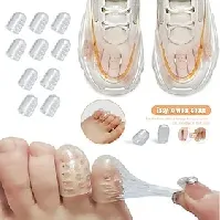 Bilde av 10 stk silikon pustende tåbeskyttere, silikon anti-friksjon tåbeskytter, lille tå beskyttere caps guards for menn kvinner, blemmer og inngrodde tånegler