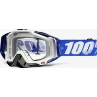 Bilde av 100% Goggles 100% RACECRAFT COBALT BLUE (Transparent Anti-Fog Glass + 10 Skidding) (NEW) Sport & Trening - Ski/Snowboard - Ski briller