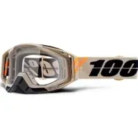 Bilde av 100% Goggles 100% RACECRAFT POLIET (Anti-Fog Transparent Glass + 10 Skidding) (NEW) Sport & Trening - Ski/Snowboard - Ski briller
