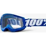Bilde av 100 % beskyttelsesbriller 100 % STRATA 2 BLÅ (klar anti-tåkelinse, LT 88 %-92 %) (NY) Sport & Trening - Ski/Snowboard - Ski briller