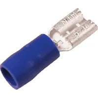 Bilde av 100 stk Isolert spadehylse blå 1,5-2,5 mm² 6,3x0,8 mm A2507FLS Backuptype - El