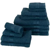 Bilde av 12- pakk Håndklær - Blå - Borg Living Håndklær