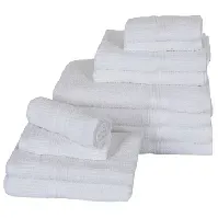 Bilde av 12- pakk Håndklær - Hvit - Borg Living Håndklær