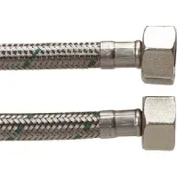 Bilde av 1/2" x 1/2" - 1000mm armert slange med rustfritt stål Tekniske installasjoner > Rør &amp; rørdeler