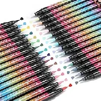Bilde av 12/24/30 farge akrylmalingspenner: kunstmarkører med myk børstespiss for nybegynnere, perfekt for steinmaling, påskedekorasjoner mer!