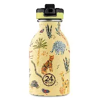 Bilde av 24 Bottles - Kids Collection - Urban Bottle 250 ml w. Sports Lid - Jungle Friends (24B933) - Hjemme og kjøkken