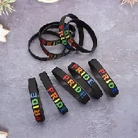 Bilde av 2stk/6stk/10stk silikon regnbuearmbåndsett for menn kvinner pride armbåndsett for homofile lesbiske lgbtq armbåndsett