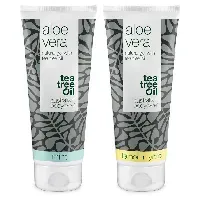Bilde av 2x Bio Aloe Vera Gel med Tea Tree Oil - Ideell for Solbrenthet og Irritert Hud