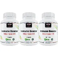 Bilde av 3-Pack Immune Booster - Selen + Sink + D3 Vitamin - 3 X 60 kapsl Vitaminer/ZMA