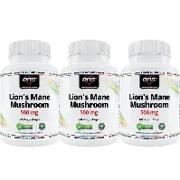 Bilde av 3-Pack Lion's Mane Mushroom - 3 X 60 kapsler Helsekost - Antioksidanter
