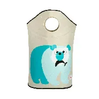Bilde av 3 Sprouts - Laundry Hamper - Blue Polar Bear - Baby og barn