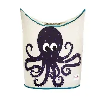 Bilde av 3 Sprouts - Laundry Hamper - Purple Octopus - Baby og barn