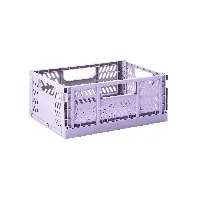 Bilde av 3 Sprouts - Modern Folding Crate Medium Purple - Baby og barn