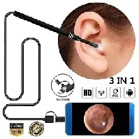 Bilde av 3-i-1 endoskopkamera otoskop ørerensesett for medisinske tannpirkere verktøy for fjerning av ørevoks ørekikkert verktøy for fjerning av ørevoks