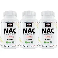Bilde av 3-pack NAC N-Acetyl Cysteine 600 mg - 3 x 100 kapsler Amino