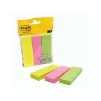 Bilde av 3M 671-3 klistrelapper rektangel grønn, rosa, gul 100 ark ( 671-3 ) Papir & Emballasje - Blokker & Post-It - Legg det ut