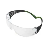 Bilde av 3M sikkerhedsbrille klar - Securefit 400, sort/grøn, letvægtsbrille 19g Klær og beskyttelse - Sikkerhetsutsyr - Vernebriller