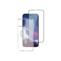 Bilde av 4smarts 360° Starter Set - Beskyttelsesboks baksidedeksel for mobiltelefon - MagSafe-samsvar - herdeet glass (10 H) - gjennomsiktig - for Apple iPhone 14 Pro Tele & GPS - Mobilt tilbehør - Deksler og vesker