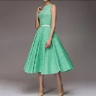 Bilde av 50-talls a-linjekjole retro vintage 1950-talls svingkjole flare kjole damekostyme vintage cosplay uformelt hverdagskjole