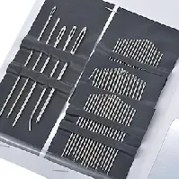 Bilde av 55 stk / sett rustfrie nåler sett håndsøm verktøy husholdning forskjellige størrelser sytilbehør gjør-det-selv-håndverk