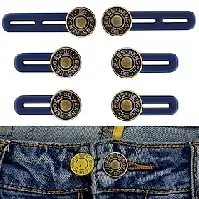Bilde av 6 stk bukser forlenger knapp midje forlenger knapper for menn og kvinner jeans midje forlenger metallknapper ingen syknapp for forlenger jeans bukser krage per