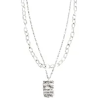 Bilde av A&C Oslo Waves Collection Double Necklace Silver Accessories - Smykker - Halskjeder