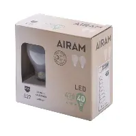 Bilde av AIRAM Airam LED A60 4,5W/827 E27 2-pakk Belysning,LED-pærer