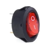 Bilde av AMiO Rød oval bryter 12V, 230V (med bakgrunnsbelysning) BU01 Bilpleie & Bilutstyr - Utvendig utstyr - Udstødning