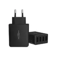 Bilde av ANSMANN Home Charger HC430 - Strømadapter - 30 watt - 6 A - 4 utgangskontakter (4 x USB) - svart Tele & GPS - Batteri & Ladere - Ladere