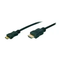 Bilde av ASSMANN - HDMI-kabel - 19 pin mini HDMI Type C hann til HDMI hann - 2 m - svart PC tilbehør - Kabler og adaptere - Videokabler og adaptere