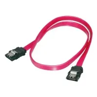 Bilde av ASSMANN - SATA-kabel - Serial ATA 150/300/600 - SATA til SATA - 30 cm - låst, formstøpt, flat - rød PC tilbehør - Kabler og adaptere - Datakabler