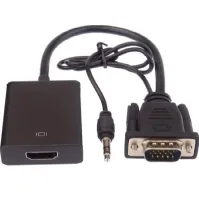Bilde av AV-adapter PremiumCord PREMIUMCORD VGA + lyd elektronisk omformer til HDMI-grensesnitt FULL HD 1080p PC tilbehør - Kabler og adaptere - Adaptere