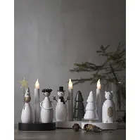 Bilde av Adventslysestake Christmas Joy isbjørn og gran Strikking, pynt, garn og strikkeoppskrifter
