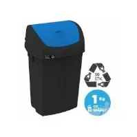 Bilde av Affaldsbeholder Nordic Recycle 25 ltr Sort Blå vippelåg,4 stk/krt Kjøkkenutstyr - Husholdningstilbehør - Søppelsortering