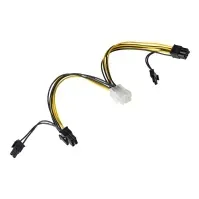 Bilde av Akyga AK-CA-55 - Strømadapter - 6-pins PCIe-strøm (hann) til 8-pins PCIe-strøm (6+2) (hunn) - 15 cm PC tilbehør - Kabler og adaptere - Datakabler