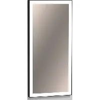 Bilde av Alape speil med lys, dimbar, 37,5x80 cm, sort Baderom > Innredningen
