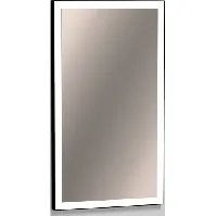 Bilde av Alape speil med lys, dimbar, 45x80 cm, sort Baderom > Innredningen