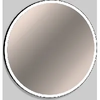 Bilde av Alape speil med lys, dimbar, Ø100 cm, sort Baderom > Innredningen
