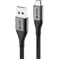 Bilde av Alogic ladekabel USB-A til USB-C, grå, 0,3 meter Hus &amp; hage > SmartHome &amp; elektronikk