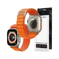 Bilde av Alogy Alogy Band for Apple Watch 4/5/6/7/8/SE (38/40/41mm) Sport Watch Band Sport Strap Orange Universal Helse - Pulsmåler - Tilbehør