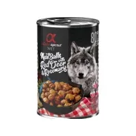 Bilde av AlphaSpirit Alpha Spirit dåse, kødboller med kronhjort & rosmarin 400 g - (6 pk/ps) Kjæledyr - Hund - - Våt hundemat