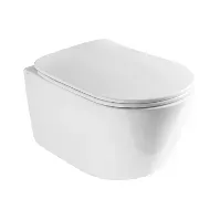 Bilde av Alterna U Flush Vegghengt Skål i Porselen Uten Sete Hvit Vegghengt toalett