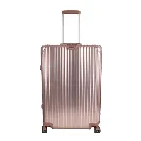 Bilde av Aluminiumskoffert - Roségull - Stor - Luksuriøs reisekoffert med TSA-lås Kofferter og koffertsett