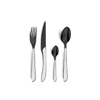 Bilde av Amefa Lumino 1422 - 16 pcs Cutlery Set (Bright Black PVD – White handle) Kjøkkenutstyr - Bestikk