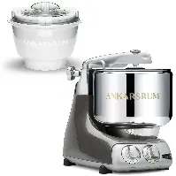Bilde av Ankarsrum AKM 6230 kjøkkenmaskin med iskremmaskin, black chrome Ismaskin