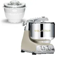 Bilde av Ankarsrum AKM 6230 kjøkkenmaskin med iskremmaskin, harmony beige Ismaskin